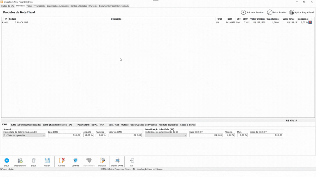Nova busca de produtos na emissão de NF-e do ManagerPlus